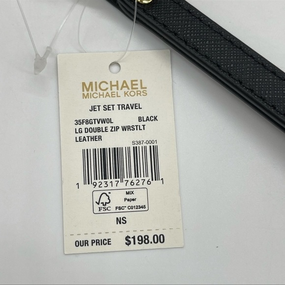 Michael Kors Large Double Zip Wallet Wristlet Leather - Picture 9 of 10